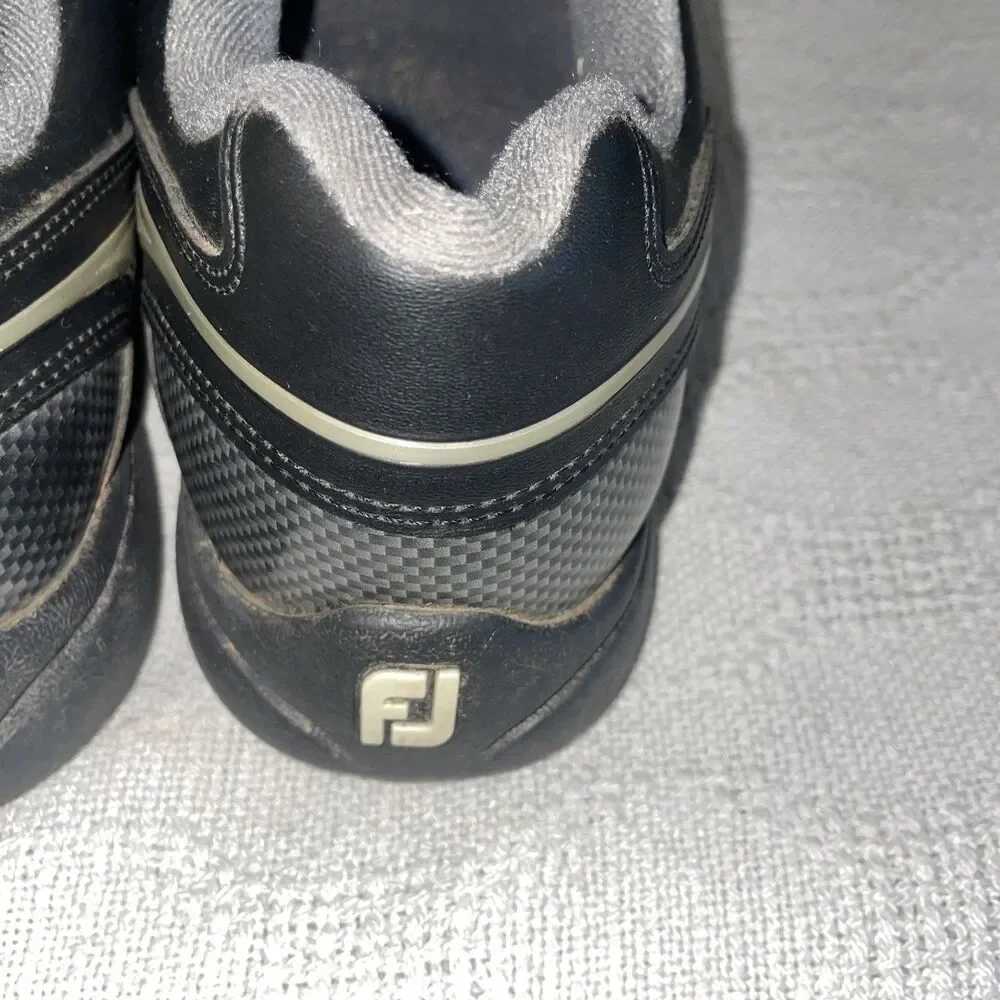 Footjoy Men’s Golf Shoes Size 13 M Black Silver Athleisure Activewear